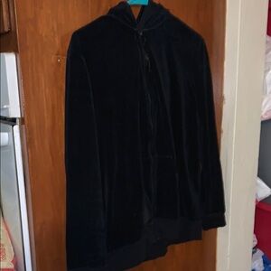 Motherhood Maternity Black Velvet Sweatshirt Jacket